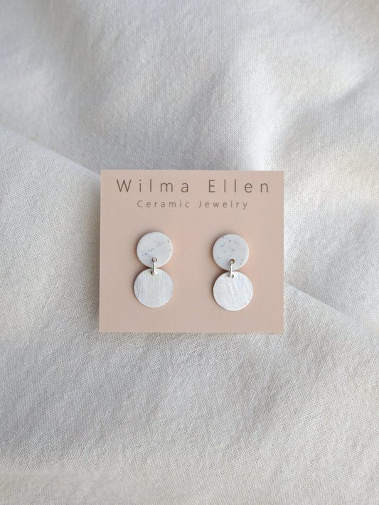 Duo Earrings Mineral White