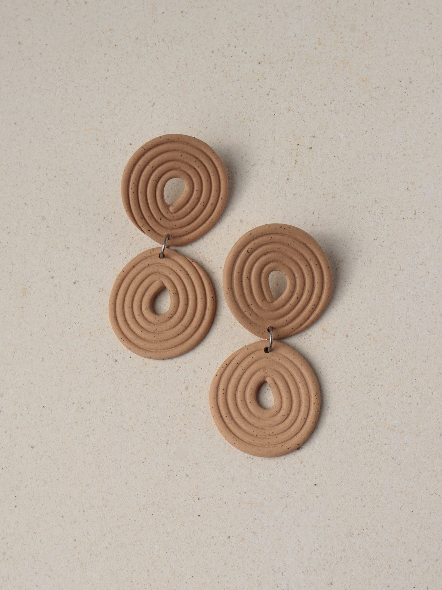 Coil Earrings Sand