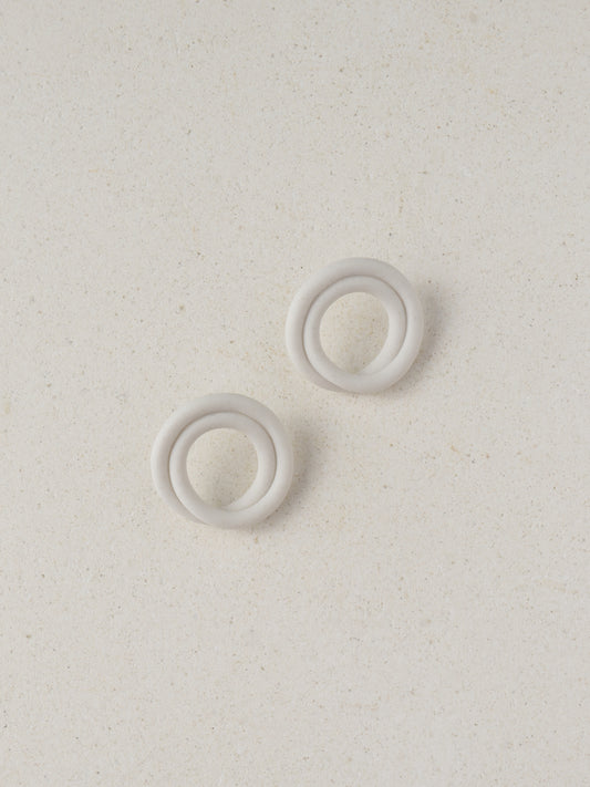Swirl Earrings Porcelain