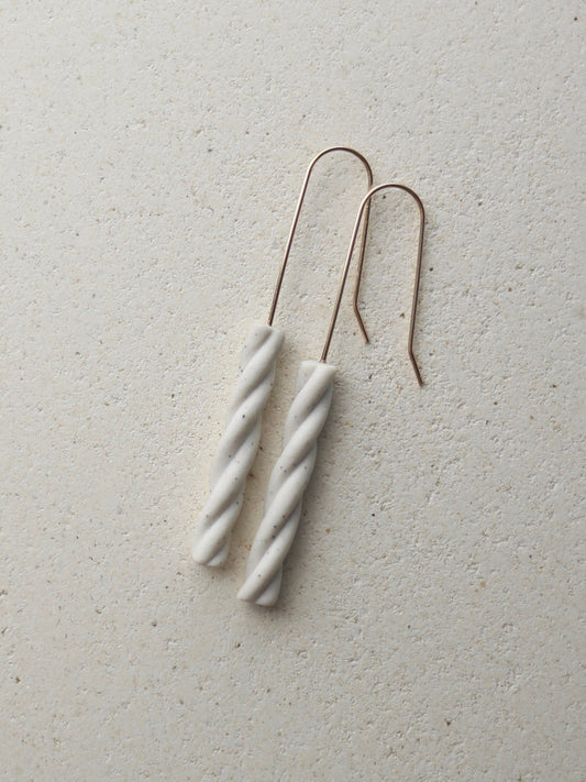 Twist Earrings Mineral White Wholesale