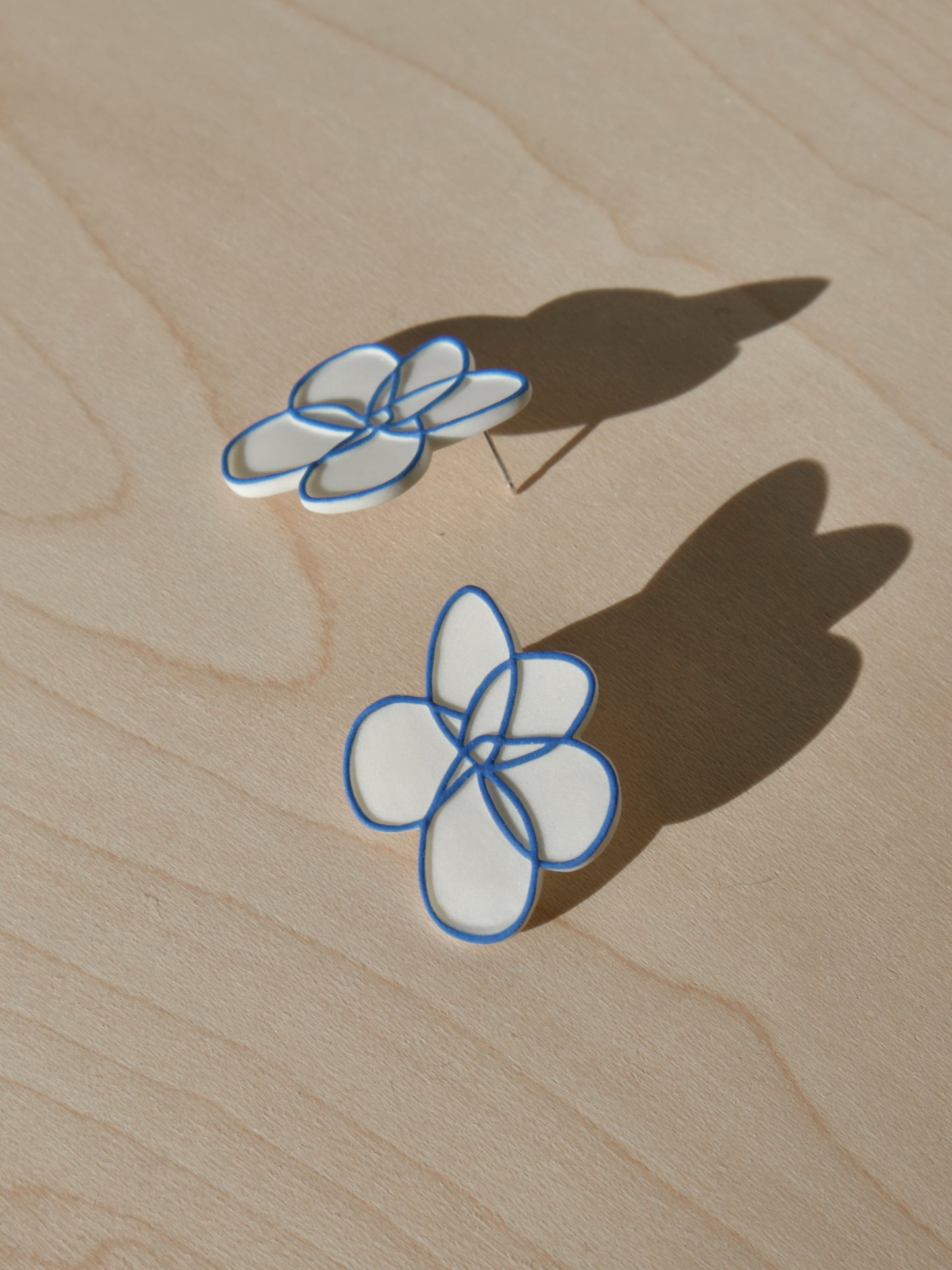 Flower Earrings Blue