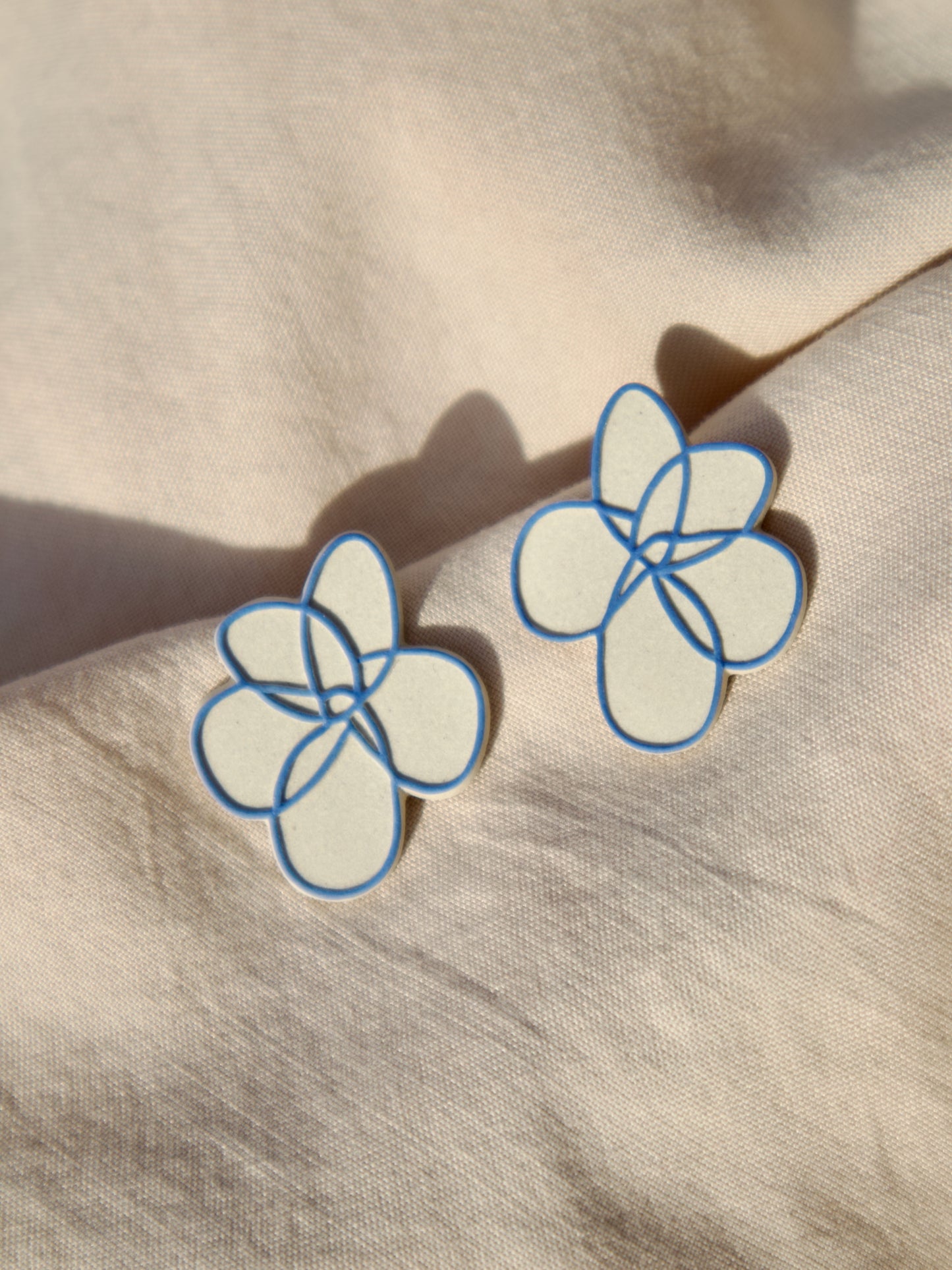 Flower Earrings Blue