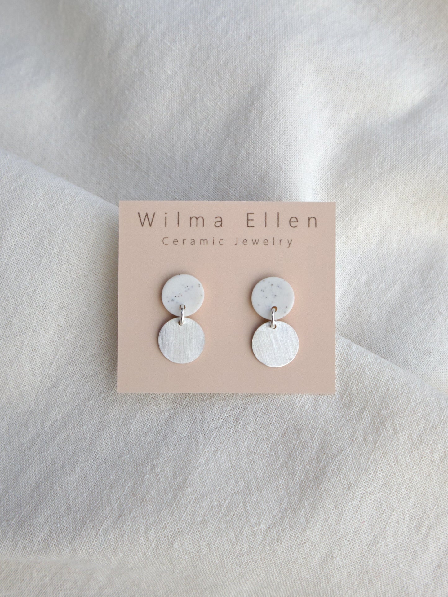 Duet Earrings Mineral White