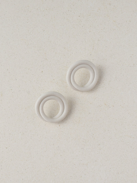 Swirl Earrings Porcelain