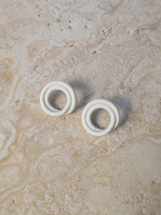 Swirl Earrings Mineral White