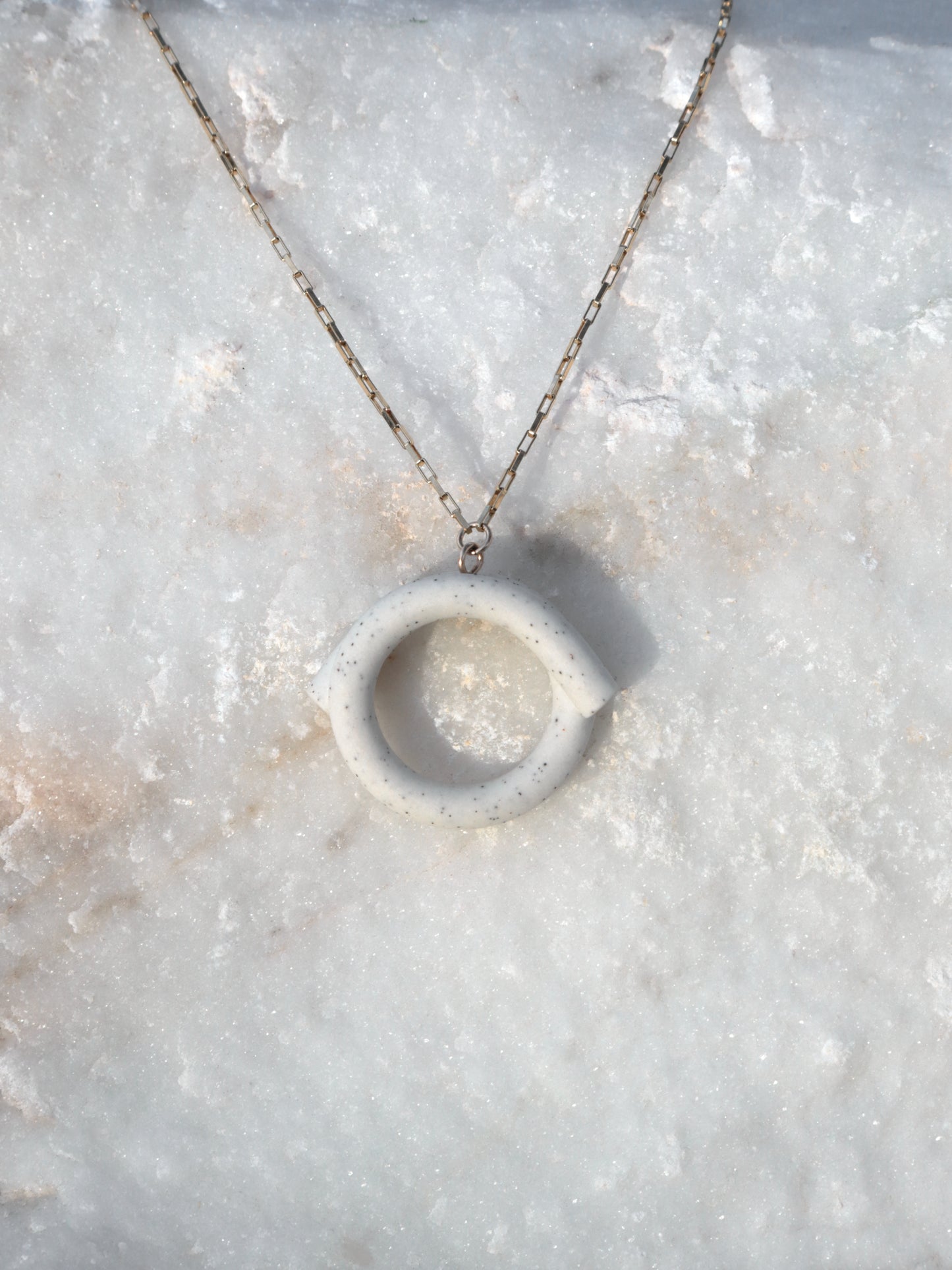 Encircle Necklace Mineral White
