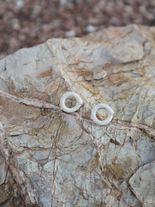 Envelop Earrings Mineral White Wholesale
